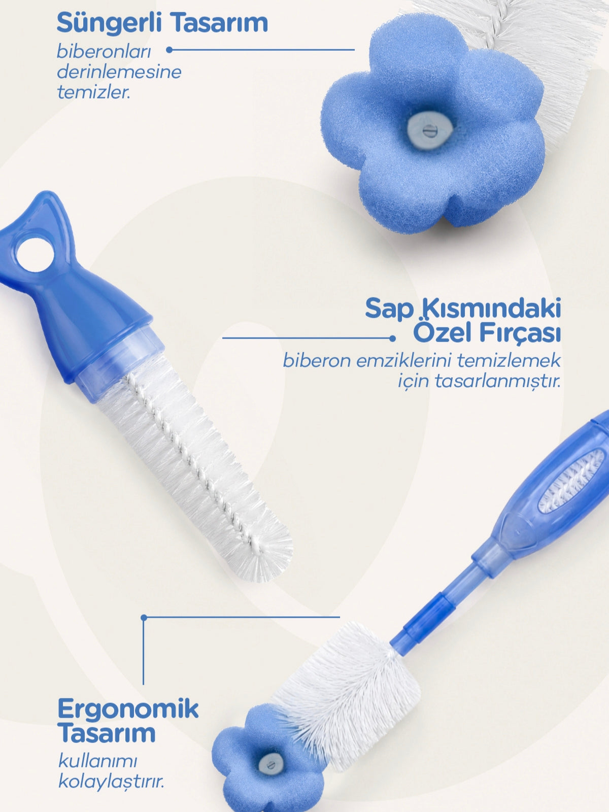 Biberon ve Biberon Emziği Temizleme Seti