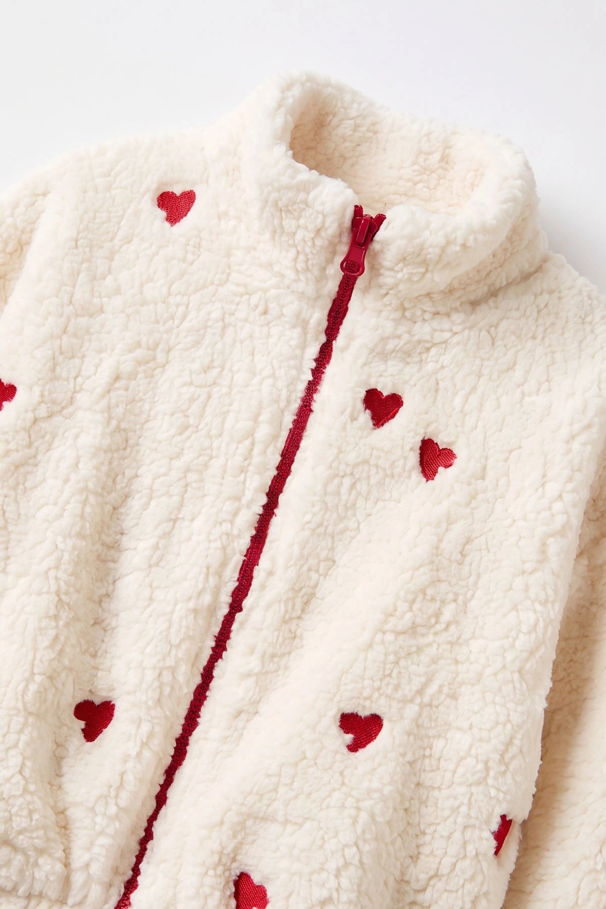 2620 Kalp Love Astarlı Peluş  Mont  Ceket