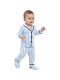 463955 Çizgili Terlikli 3'lü Pijama Takımı