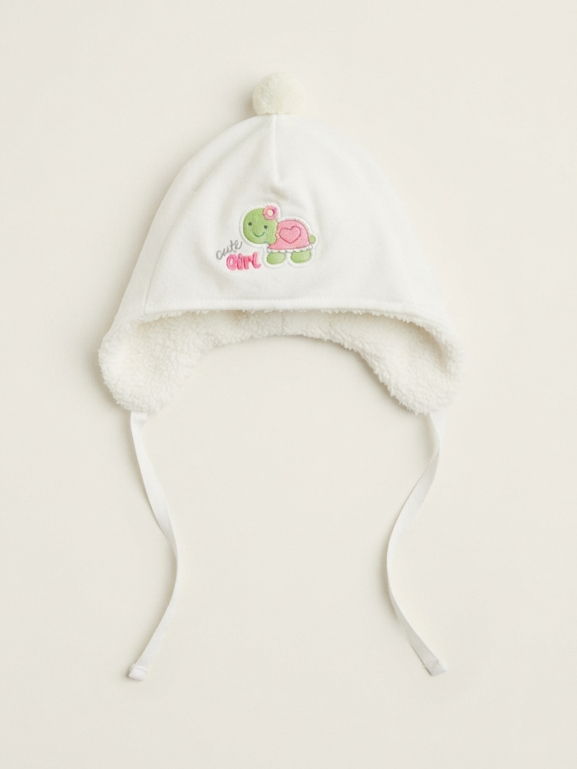 449192 Cute Girl Nakışlı Bebek Beresi