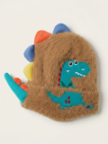 470510 Dinozor Temalı Kulak Korumalı Kışlık Bere-Kahverengi
