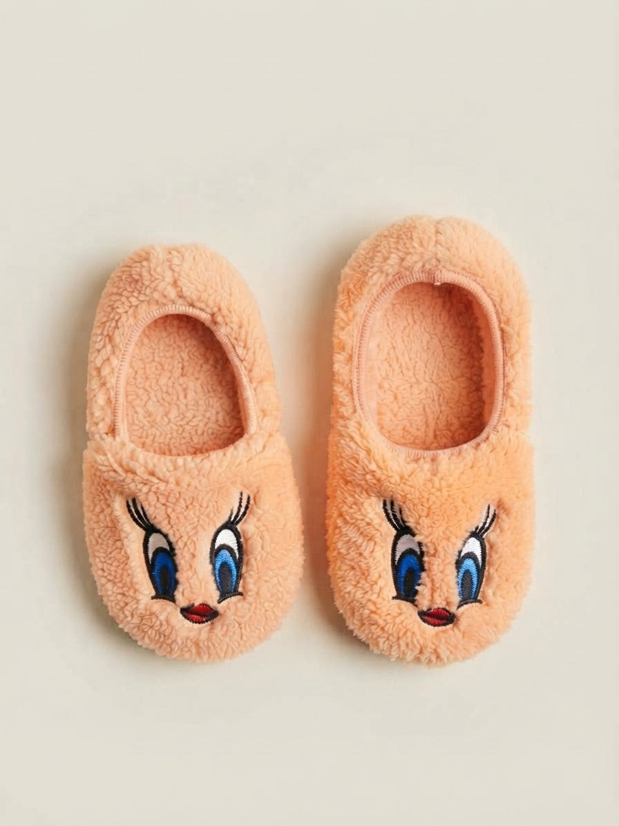 3301 Tweety Nakışlı Welsoft Bebek Patiği