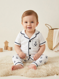 452350 Denizci Kısa Kol Pijama Takımı - Lacivert