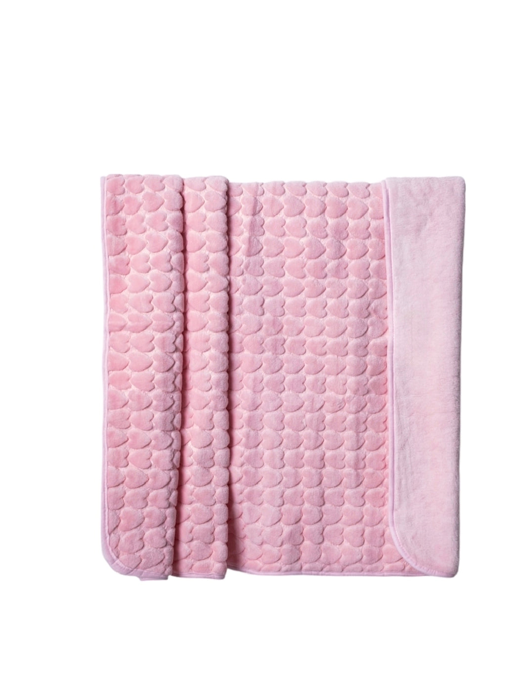 394327 Golden Love Star Kalp Kabartmalı Kutulu Peluş Battaniye - Pembe