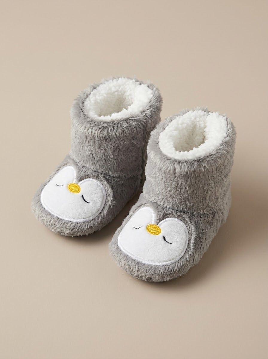 Penguen Nakışlı Bebe Panduf