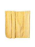 394327 Golden Love Star Kalp Kabartmalı Kutulu Peluş Battaniye - Sarı