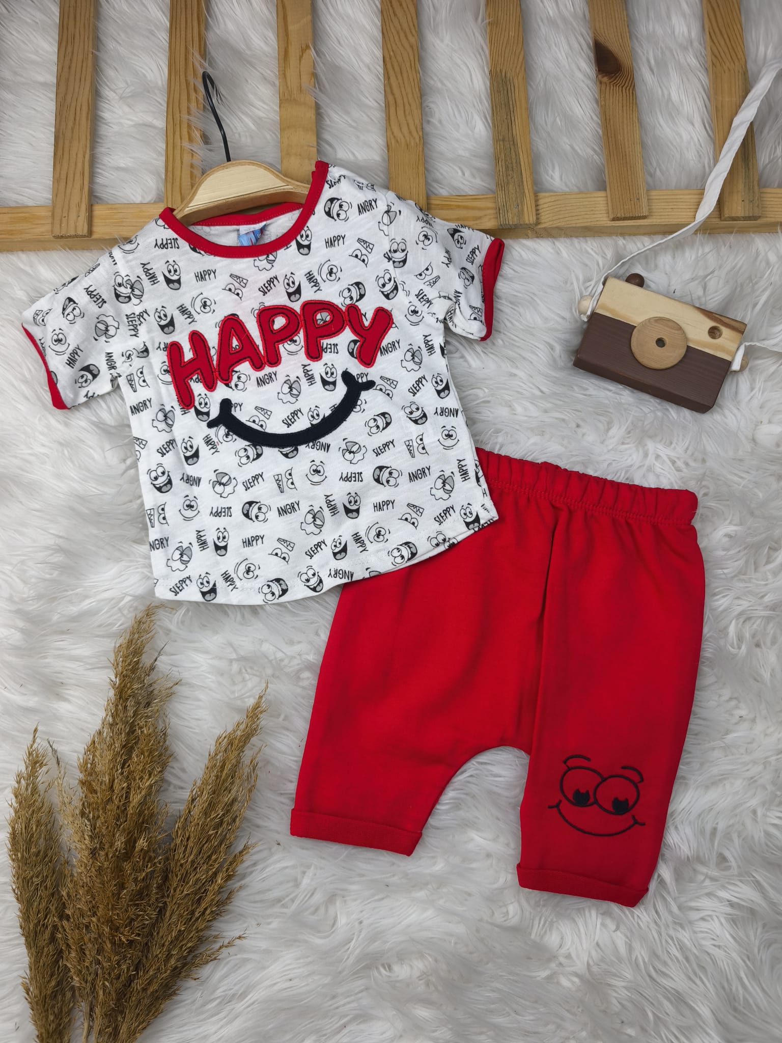 T107 Happy Nakışlı Penye Takım